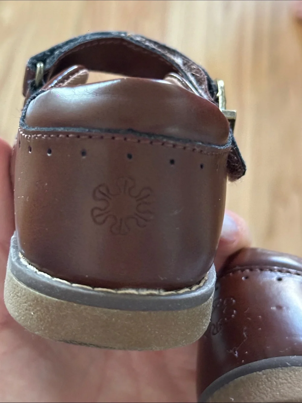 Stride Rite Brown Mary Jane Buckle Shoes